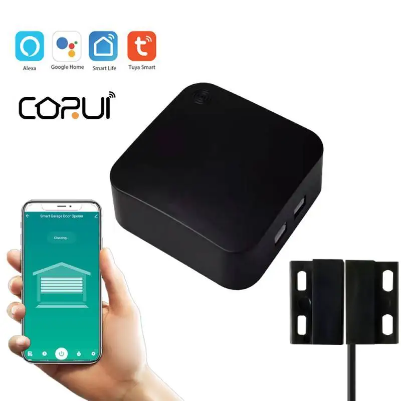 

CORUI WiFi Tuya Smart Garage Door Opener Controller Smart APP Remote Control Wireless Controller Compatible With Alexa Google