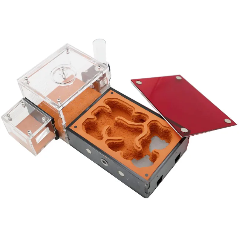 

Экологическая муравьиная ферма с чашей для напитков, акриловая коробка, Муравьиное гнездо, бетон с зоной кормления, муравьиный домик, мастерская