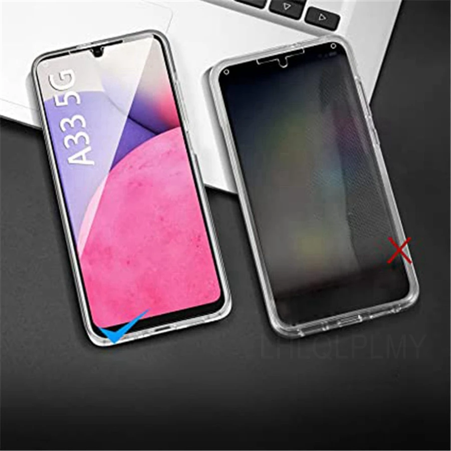 Double-Sided Clear Protective Case with Front Cover