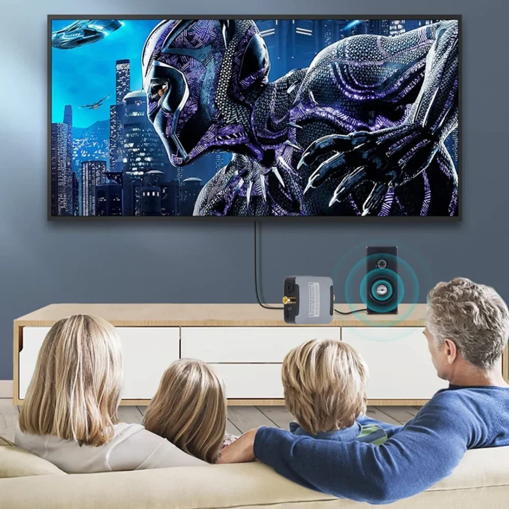 Digital To Analog Audio Converter Support 3.5mm Suitable For TV Audio Digital Coaxial Fiber Optical Toslink SPDIF Output Conver