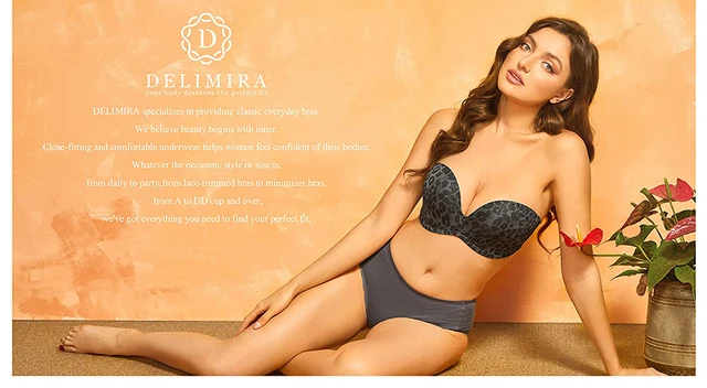 Delimira Women's Full Figure Beauty Lace Non Padded Underwire