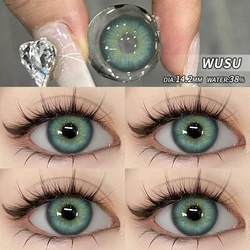 Vibrant Color Contact Lenses - Yearly Natural Look with Fast Delivery (WUSU - GREEN)