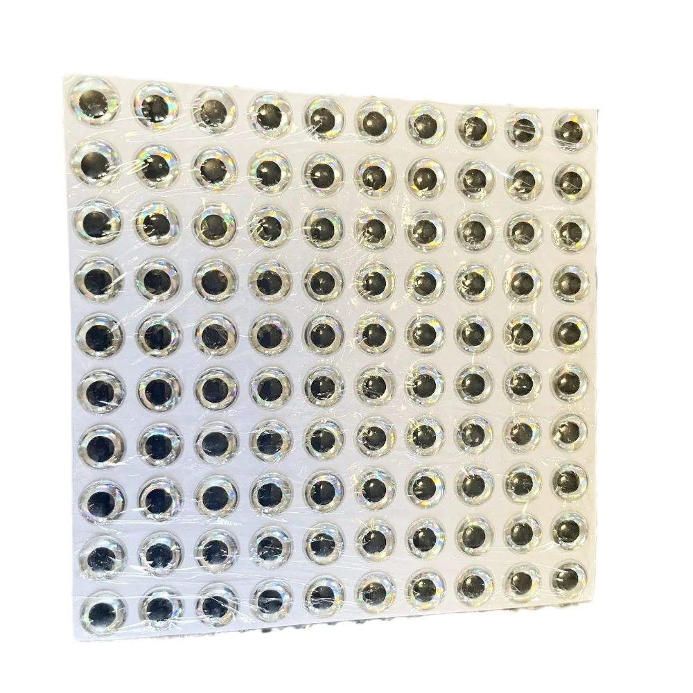300 grains 2025 3mm-9mm Fish Lure Eyes 3D Fly Tying 3D Holographic Eye Stickiness Jigs Crafts Fishing Bait Eyes