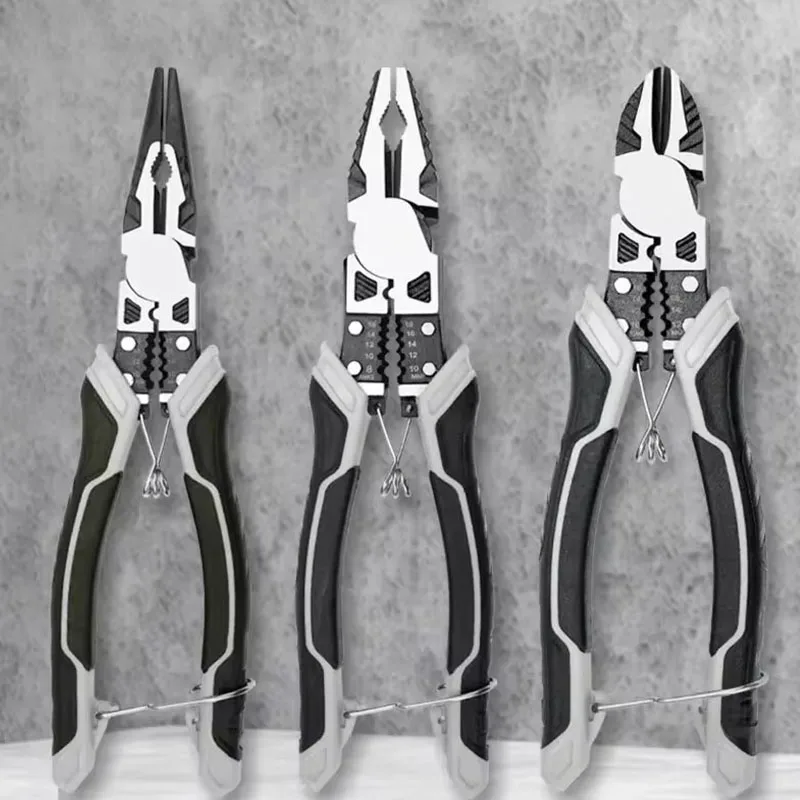 Universal pliers multifunctional diagonal hardware wire cutters professional electrician anti-slip durable repair tool