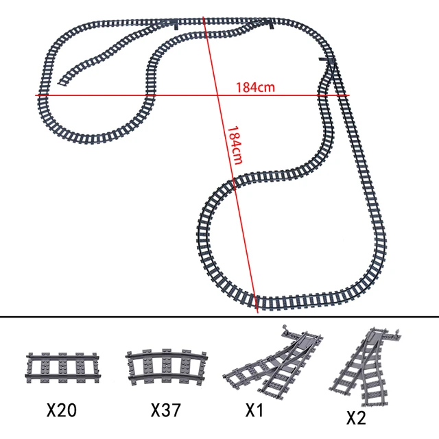 Rail Track Expansion Pack For Railway King Classical Train City Trains  Flexible Tracks Straight Curved Rails Building Block Toys - AliExpress
