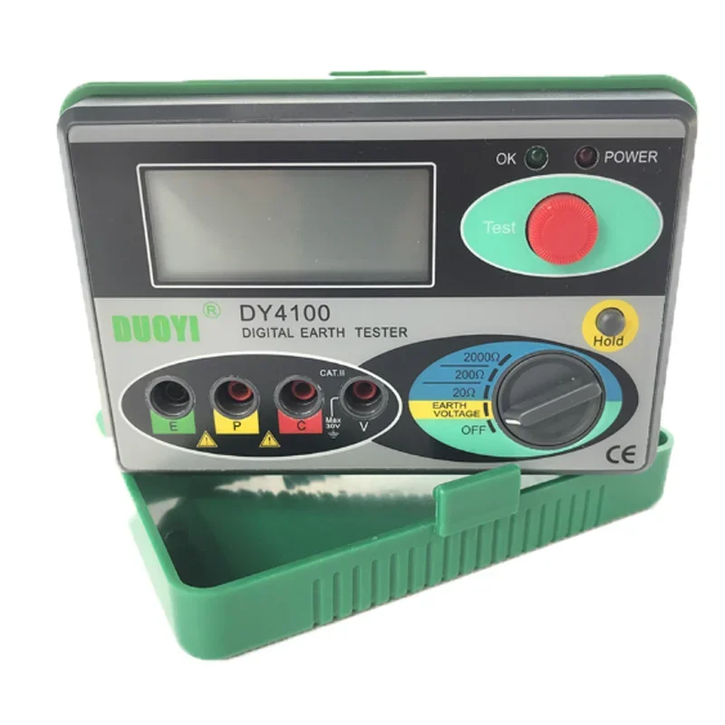 DUOYI DY4100 Digital Multimeter Megohmmeter Earth Resistance Tester Ground 0-2000 Ohm Meter