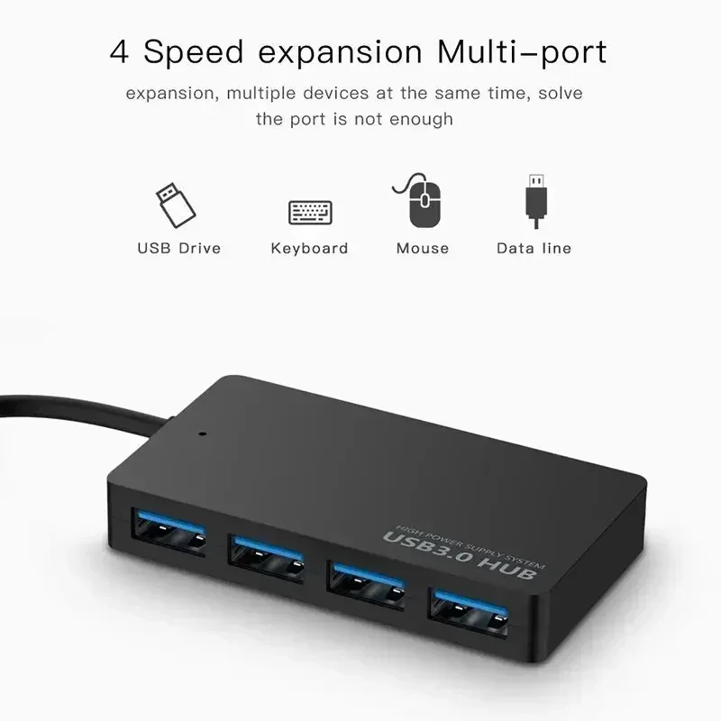USB Hub USB 3.0 4 PORT Type C HUB High Speed Data cable Convertor adapter Support Multi Systems Plug and Play Adapter usb hub