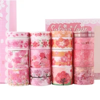 16 rolls/box of spring cherry blossom-themed washi tape, cherry blossom pattern tape and book decorations, gifts for the family 1