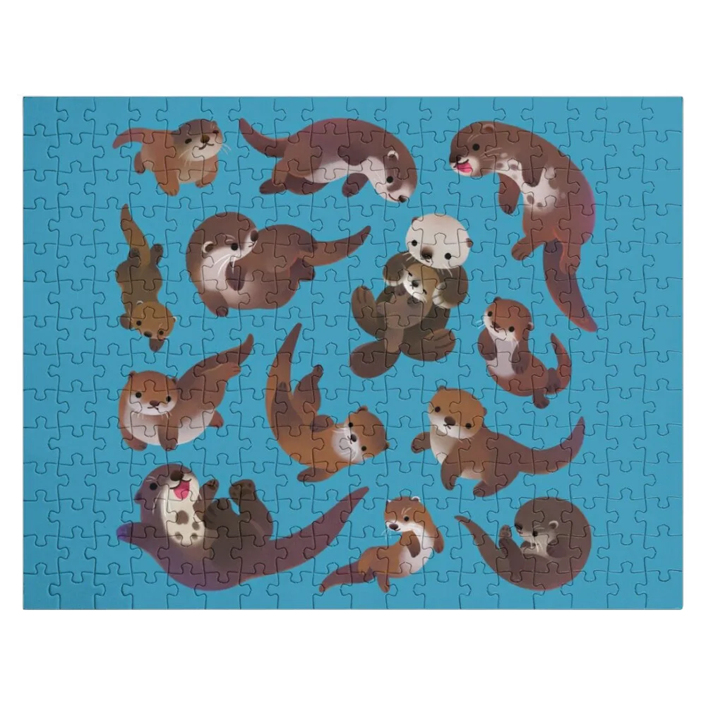 Otter Jigsaw Puzzle Personalize Puzzle Wooden Decor Paintings Wood Puzzles For Adults