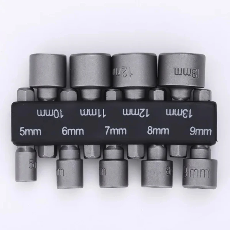 9pcs/14pcs 5mm-13mm Hex Sockets Sleeve Nozzles Nut Driver Set Screwdriver Set Schroevendraaier Set Bits Tools Socket Wrenches
