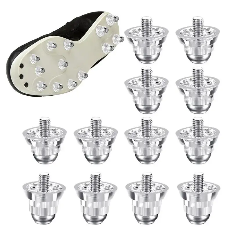 

12pcs Screw On Football Cleat Studs Soccer Spikes Replacement Set With Metal Head Rugby Shoe Studs For Men Women Boy And Girl