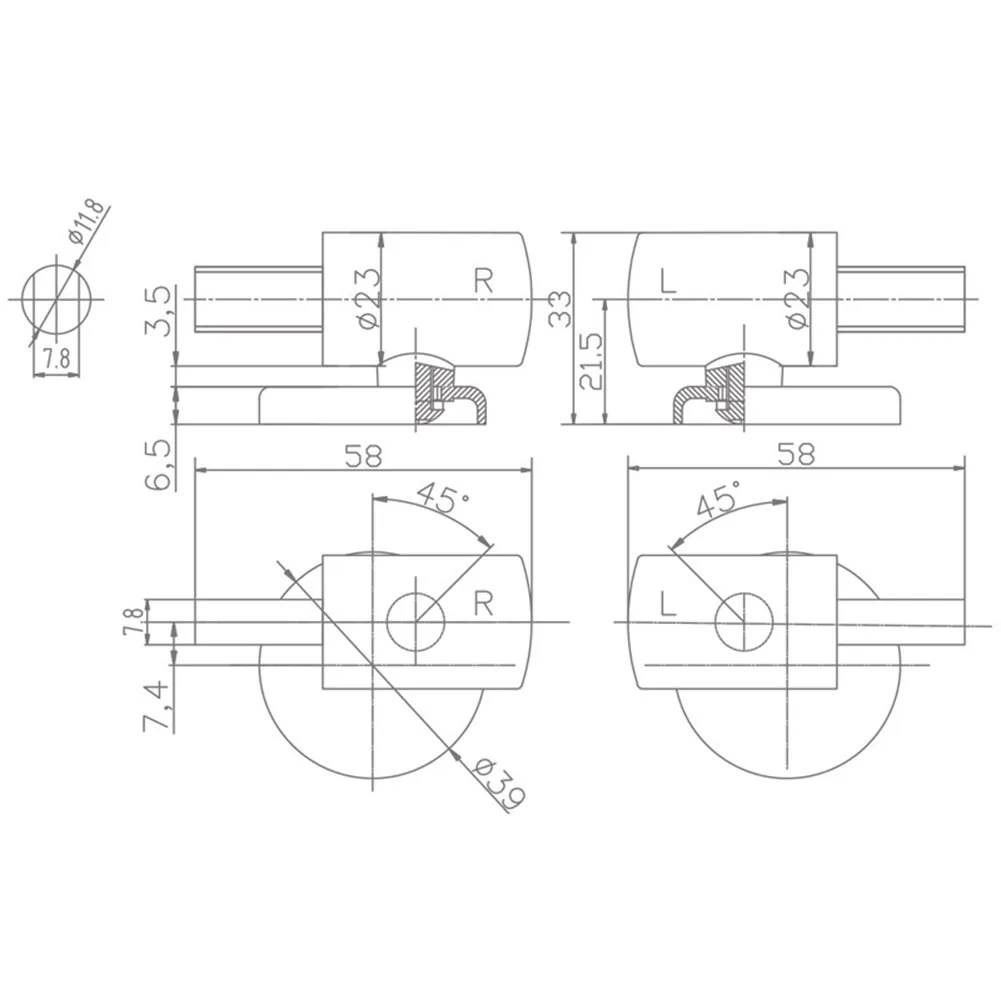 Toilet Lid Hinges Soft Close Fittings Fixing Kit Zinc Alloy Mounting Connector Replacements Parts