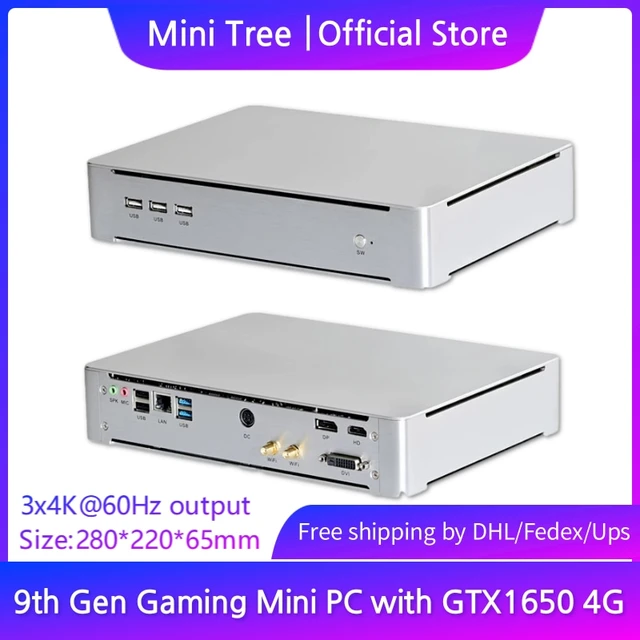 Mini PC Gamer, Mini PC GTX1650 8 Cores Core i7-9700F, Mini PC Windows 11  Pro 16GB RAM 512GB M.2 NVMe SSD, HDMI, DP, DVI Triple Display Output,  Gaming