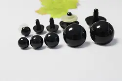 Pack of 20 Premium Black Round Toy Eyes with Back Washers - Various Sizes Available - With hard washer (15mm)