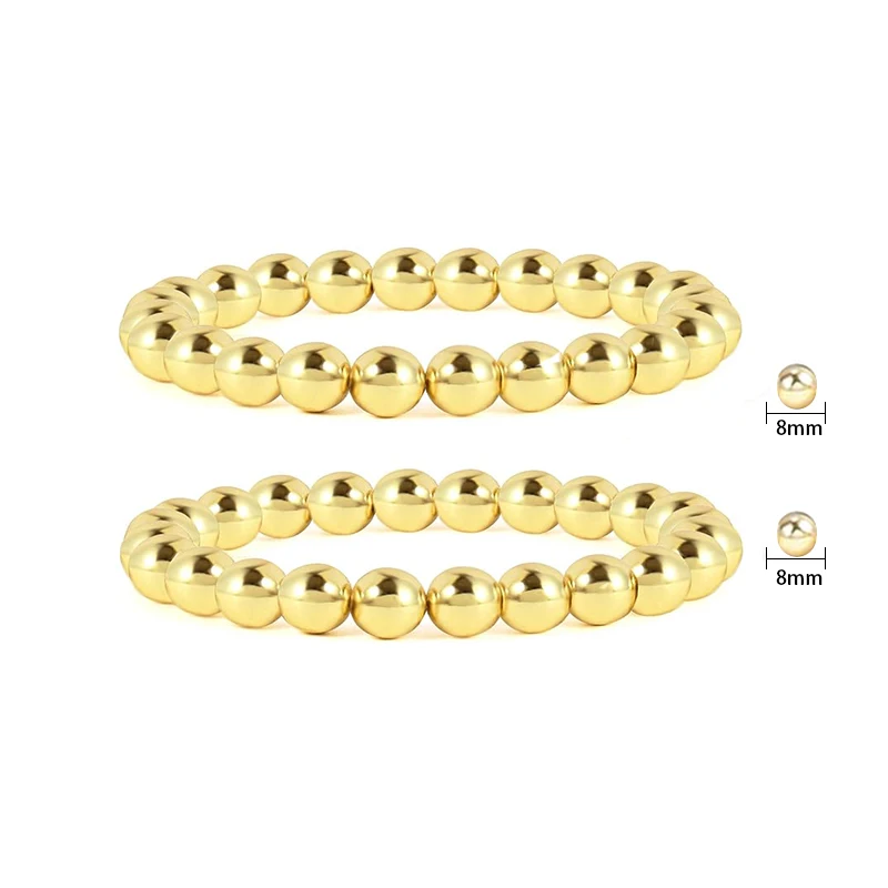 Bracciali in oro con perline per le donne perline palla