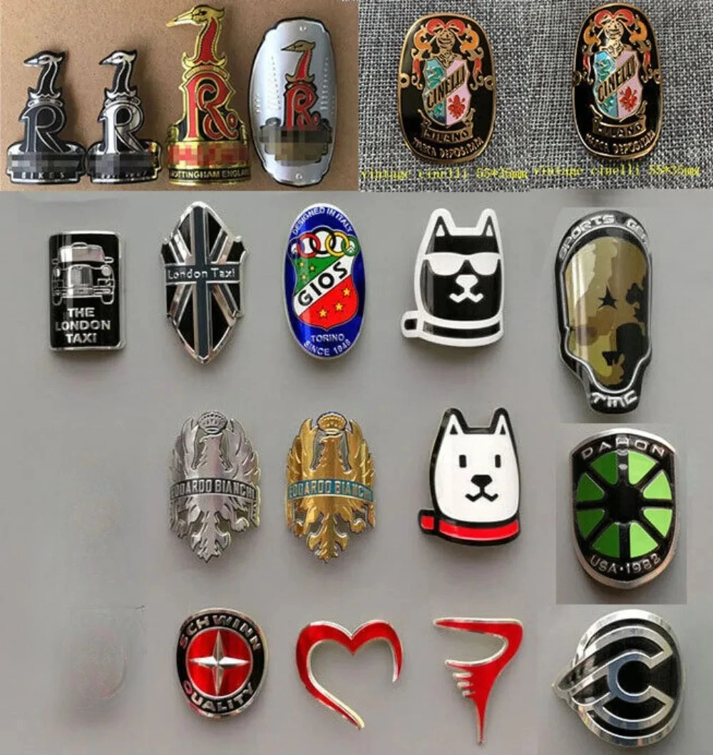 ロードバイク MTB BMX 自転車金属合金ヘッドバッジデカールフレーム