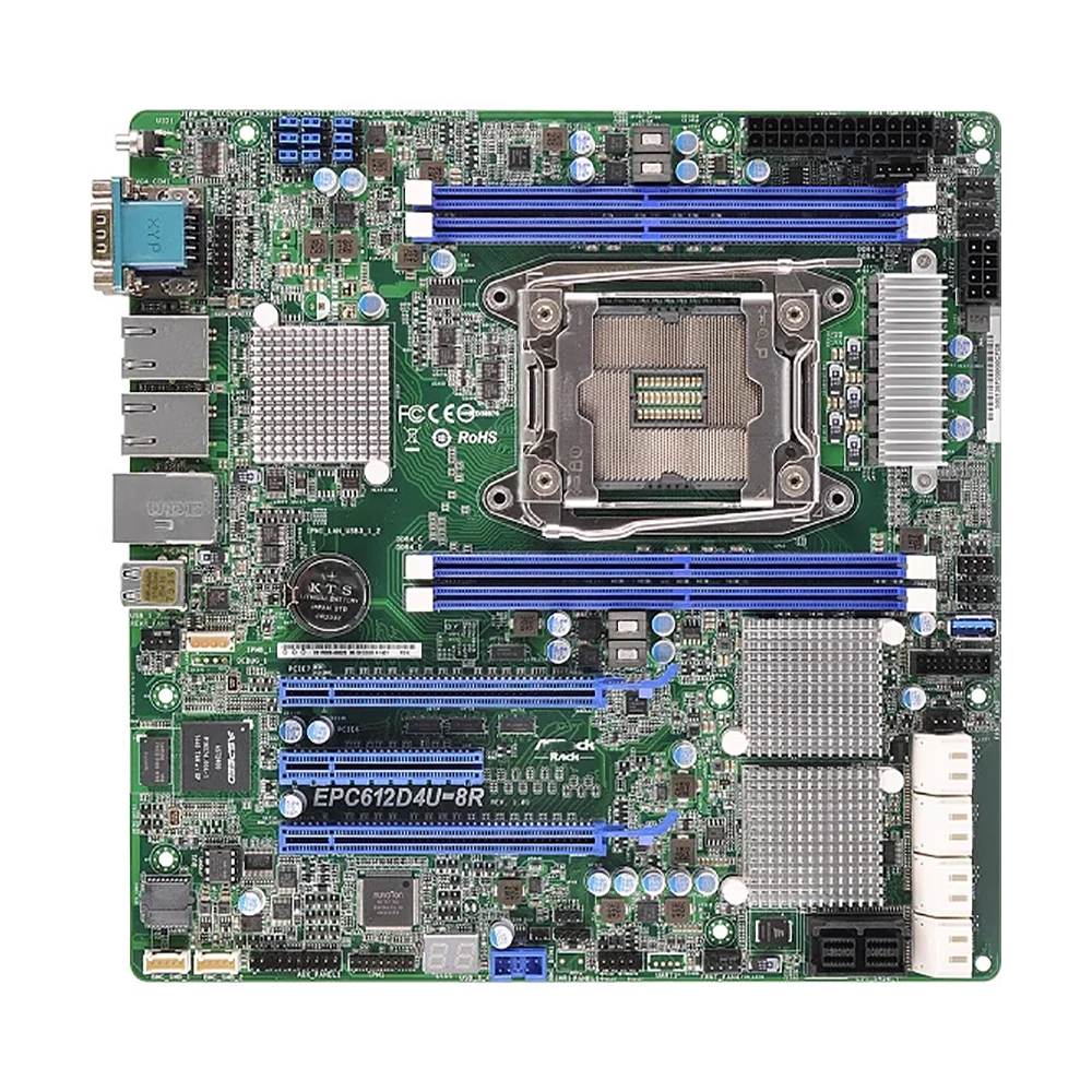 Server Motherboard For ASROCK For EPC612D4U-8R DDR4 LGA2011 C612 UATX Support E5-1600 2600 V3 V4 Fully Tested Good Quality 5 Server Motherboard For ASROCK For EPC612D4U-8R DDR4 LGA2011 C612 UATX Support E5-1600 2600 V3 V4 Fully Tested Good Quality - Image 3