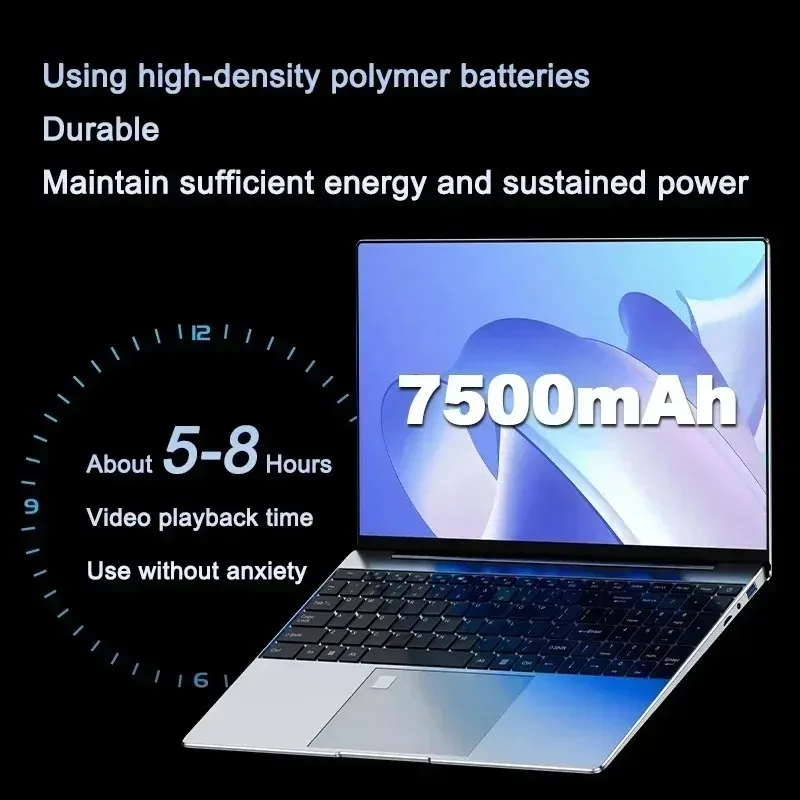 【브랜드+】15.6인치 노트북 인텔 N95 프로세서 32GB DDR4 2TB SSD 7500mAh 대용량 배터리 지문인식 백라이트 키보드