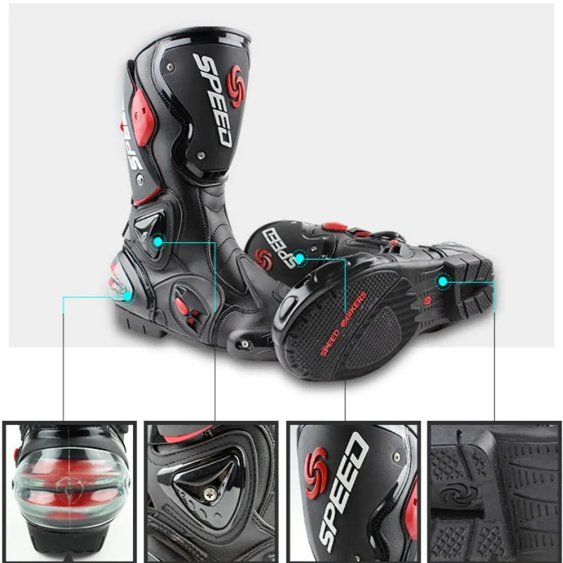 

PRO-BIKER Classic Long Boots Motorcycle Shoes Men Women Racing Off Road Shoes Moto Accesorios High Quality Motocross Boots