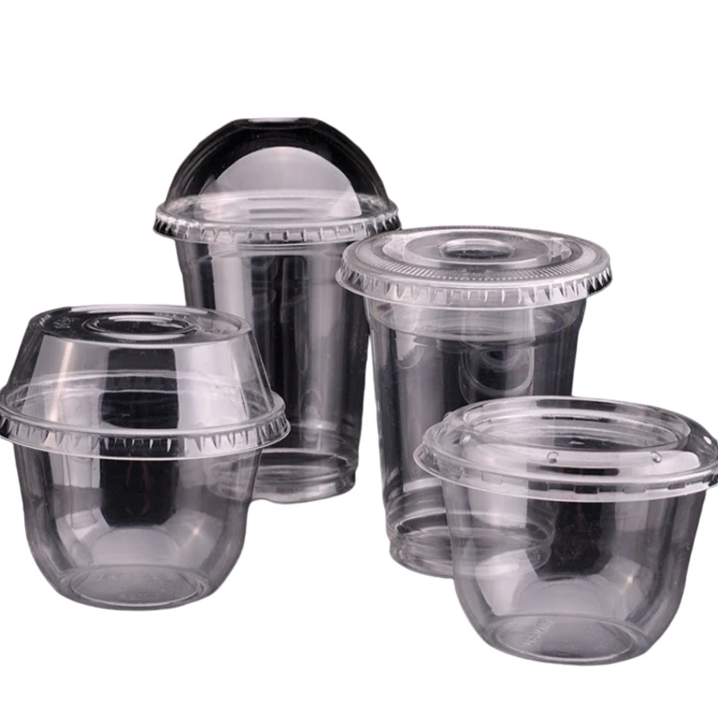 Disposable Yoghurt Plastic Cup Smoothies Fruit Cereal Sunda Mousse