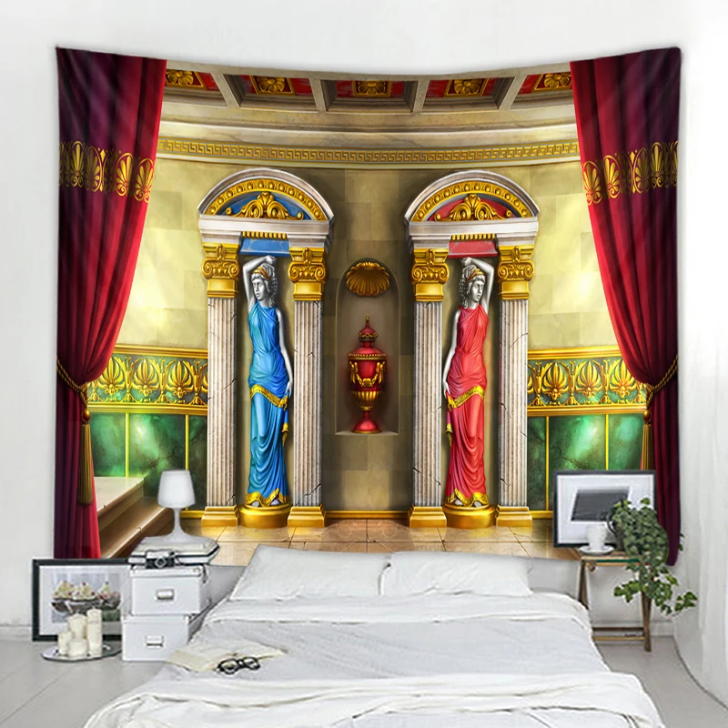 Egyptian palace background decoration tapestry mandala boho hippie wall decoration tapestry home decor tapestry