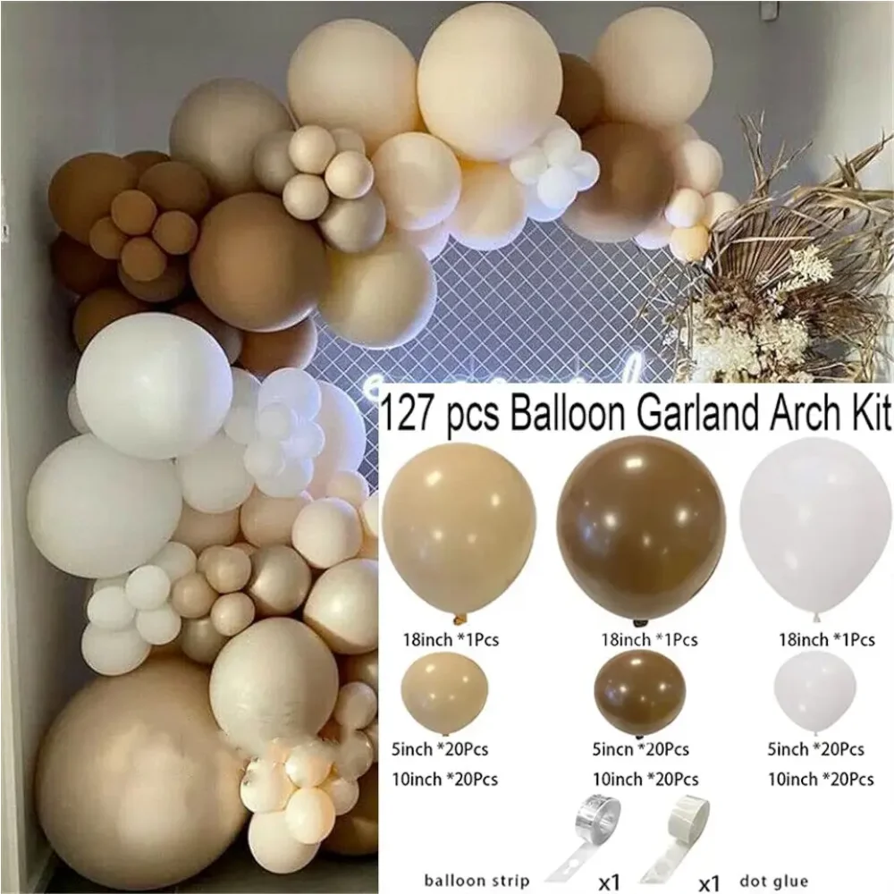 123pcs Rainbow Balloon Garland Arch Kit for Birthday Balloon