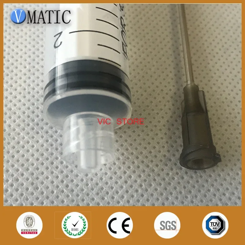 Non Sterilized 10ml/cc Plastic Syringe 16G Luer Lock Dispensing Needle Tips 9.5cm 95mm Tubing Length 10 Sets