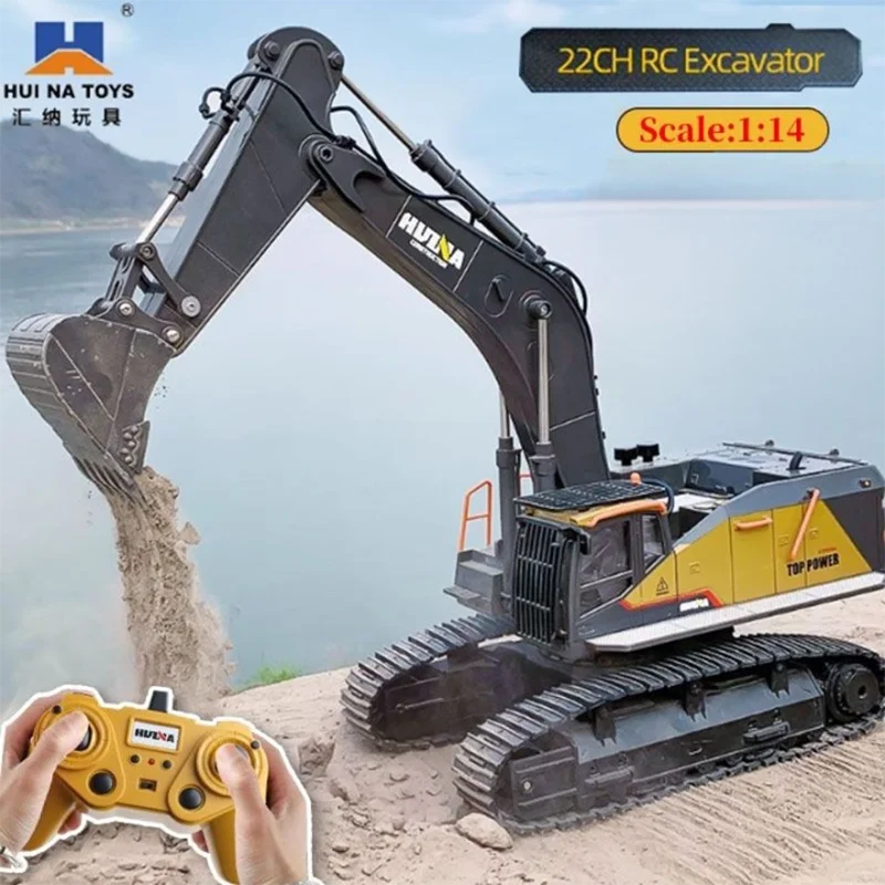 Telecomando Per Escavatore HUINA 592 1:14 - 22CH - Ricambio Accessori In Lega