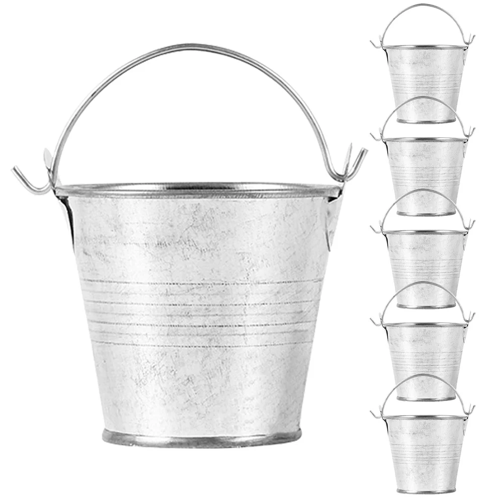 

Small Metal Pails Mini Buckets With Handles Mini Round Flower Pot Plant Buckets Mini Bucket Iron Bucket