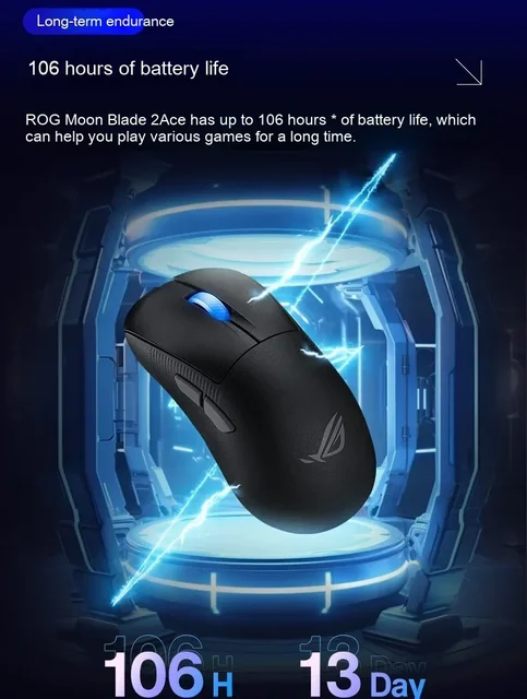 Asus rog keris ii ace drahtlose maus 3mode 2,4g bluetooth 4k 8k 