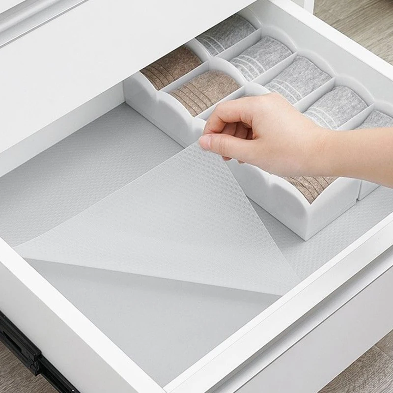1Pc EVA Oil-proof Moisture-proof Cabinet Mat Cabinet Liner Reusable Drawer Liner Nonslip Refrigerator Mat Fridge Drawer