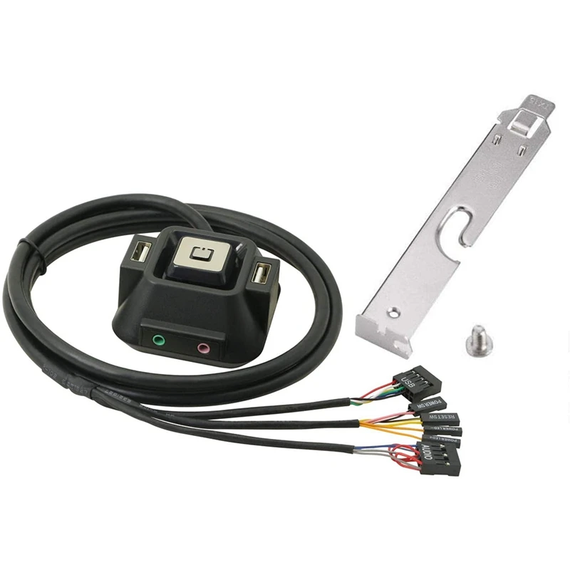 

Переключатель чехла настольного компьютера, переключатель кнопки жесткого диска с двумя USB-портами, кнопка питания, аудиопорты для настольного ПК