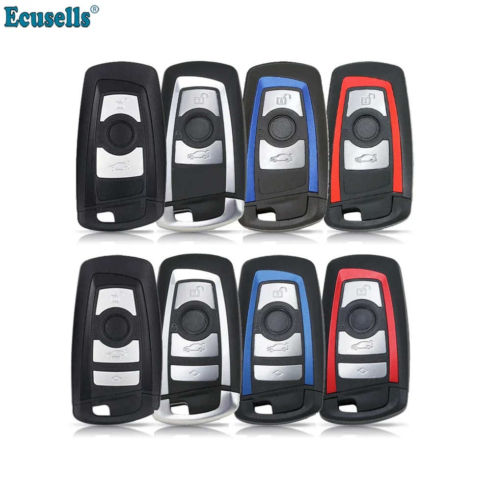 

Ecusells 3/4 Button Smart Remote Key Shell Case Fob for BMW F CAS4 CAS4+ FEM BDC 3 5 7 Series X5 X6 F20 F21 F22 F24 F30 F31 F32
