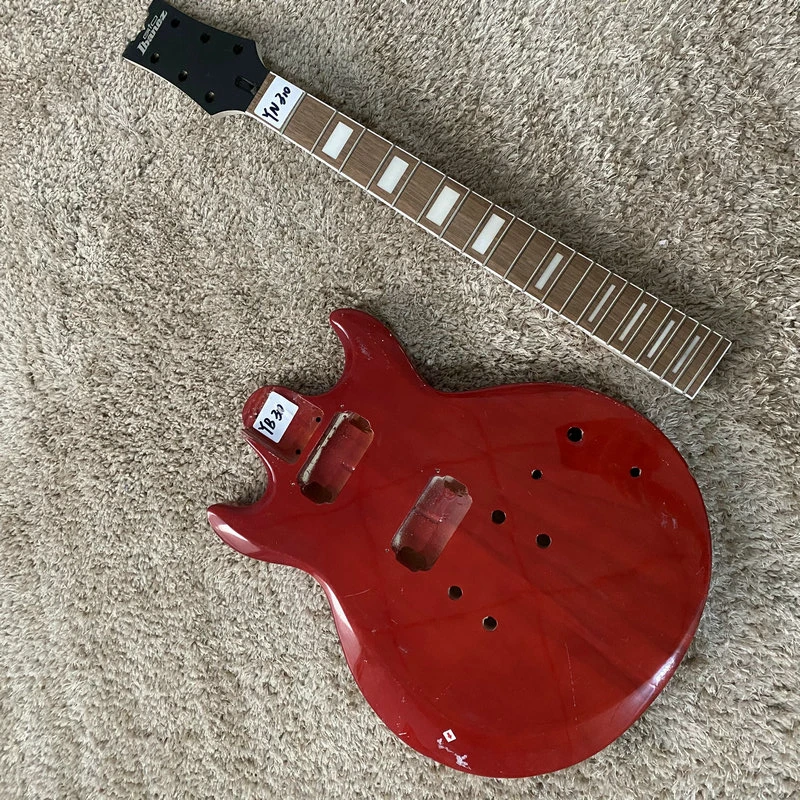 Ibanez Gax370 Original Lp Guitar Set&diy Guitar Kits Neck With Body Red