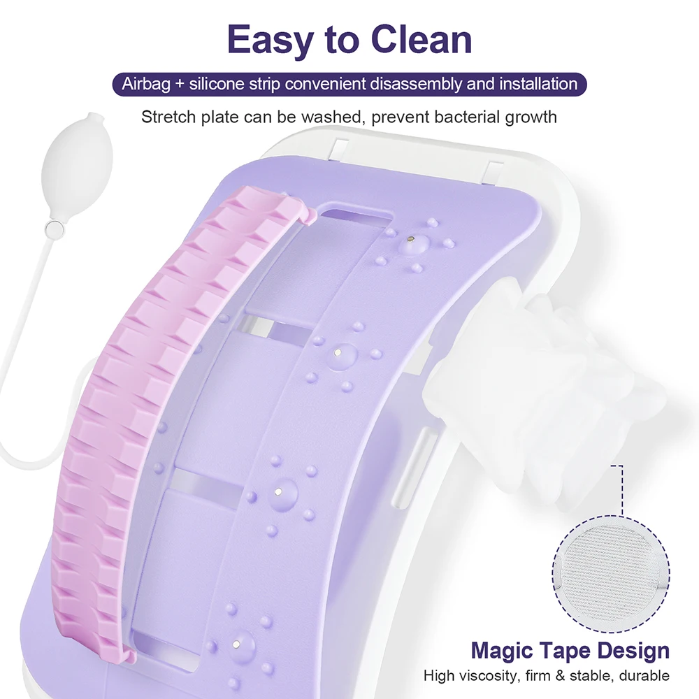 Adjustable Back Massager Airbag Waist Neck Support Massage Lumbar Cervical Muscle Relax Stretcher Posture Massager