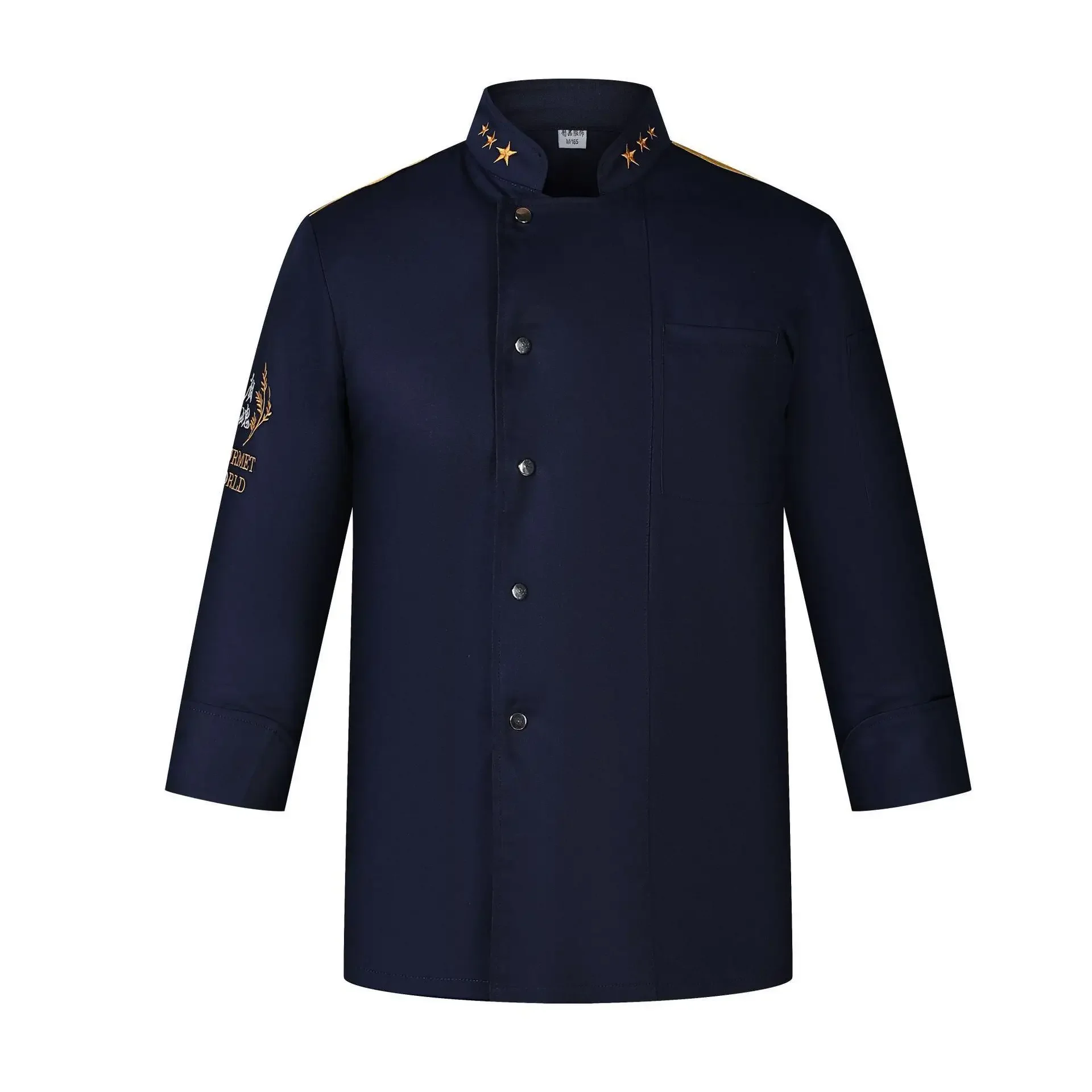 Chef Uniform Work Clothes Long-sleeved Autumn and Winter Kitchen Clothing for Men and Women Chinese Western Catering Hotel Chef Clothing