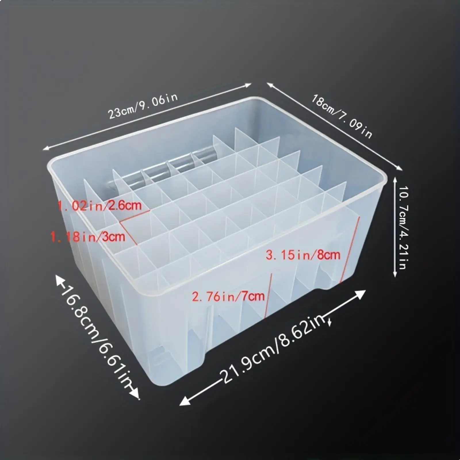 Lure Box 40 Grid with Dividers Protection Container Case Gear Tackle Box for Lure Box 40 Grid with Dividers Protection Container Case Gear Tackle Box for