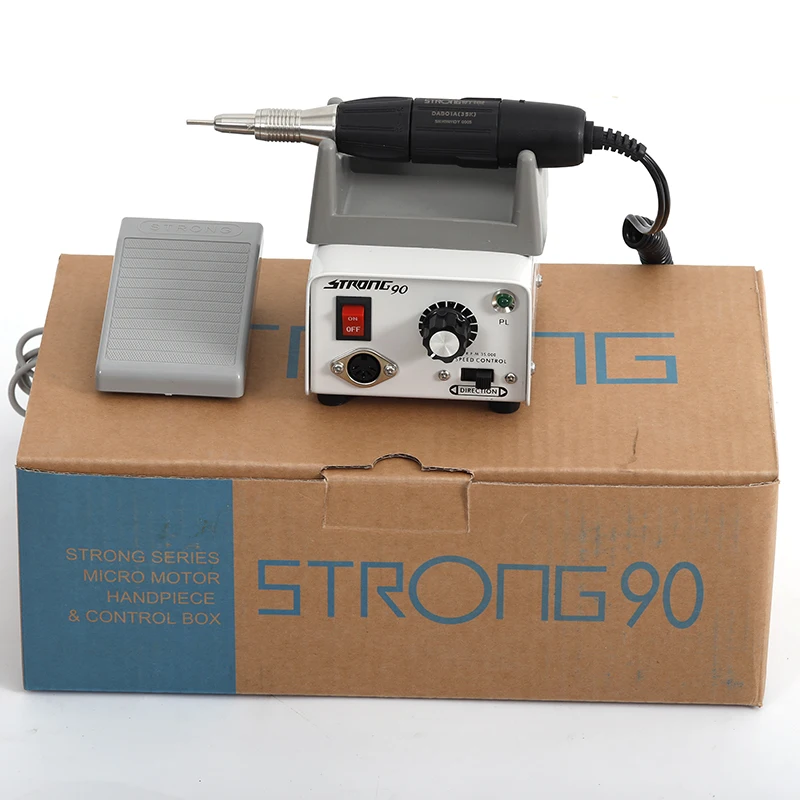 Strong 90+102 Jewelry Polishing Machine 35000 rpm Home Nail Micromotor Set Foot Care Tool 6