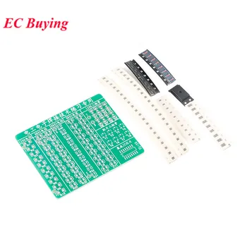 1kit SMT SMD Componente Pratica di Saldatura Scheda di Saldatura Kit FAI DA TE Resitore Diodo Transistor Per Inizio Apprendimento Elettronico