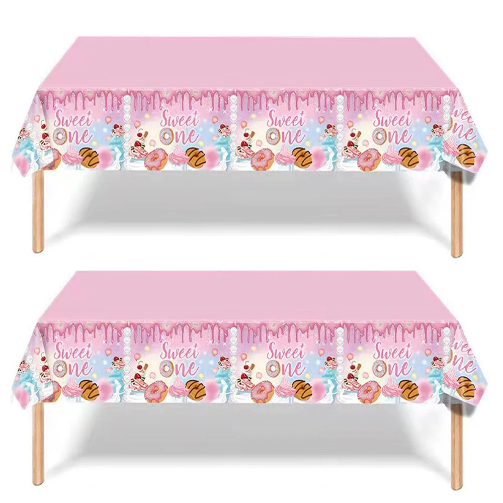 

Donut Party Plate Cup Napkins Tablecloth Banner Birthday Party Disposable Tableware Set 1st Birthday Decor Party Supplies