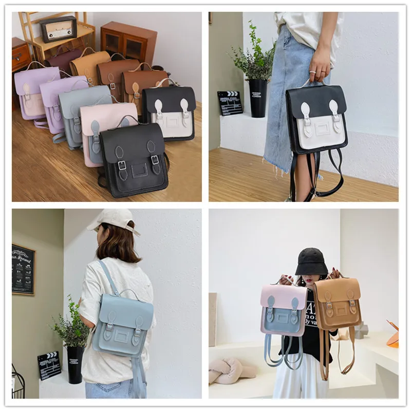 Retro Handmade Backpack Messenger Bag Hand Stitching Sew DIY Material Cambridge Woven Bag Large Capacity New