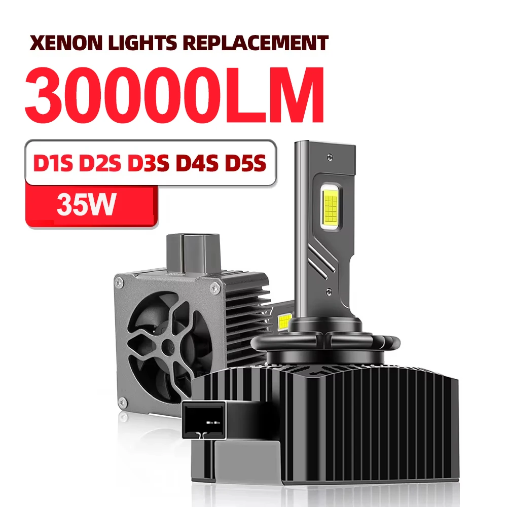 D2S LED-Lampe, 6000 K, 35 W, Fern- und Abblendlicht, D1S, D3S, D4S, Xenon-Ersatzlichter, superhelles Umrüstset für Auto mit Xenon-Glühbirne