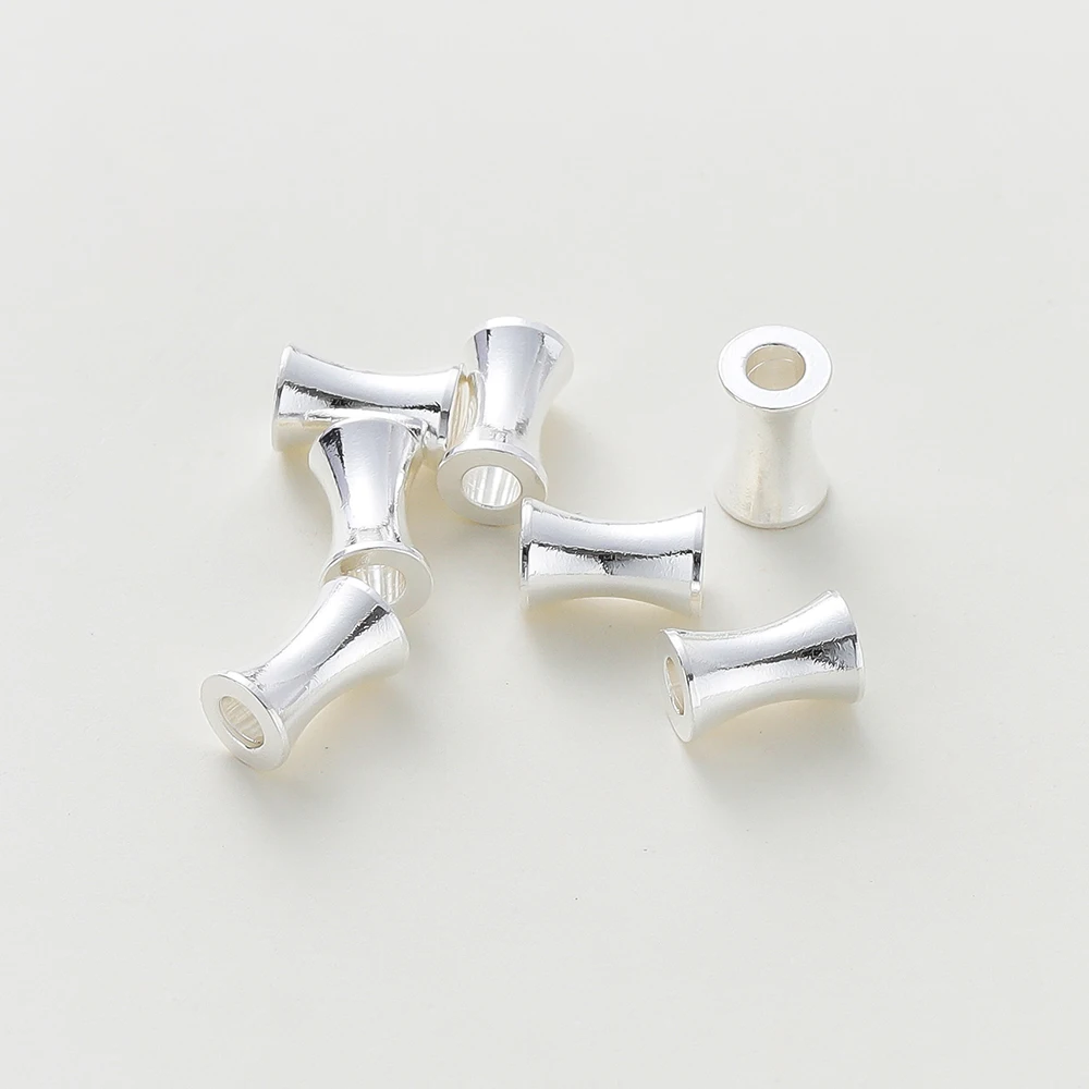 Gold Plated Brass Cylindrical Spacer Beads - High Quality Jewelry Accessories (Set of 20)