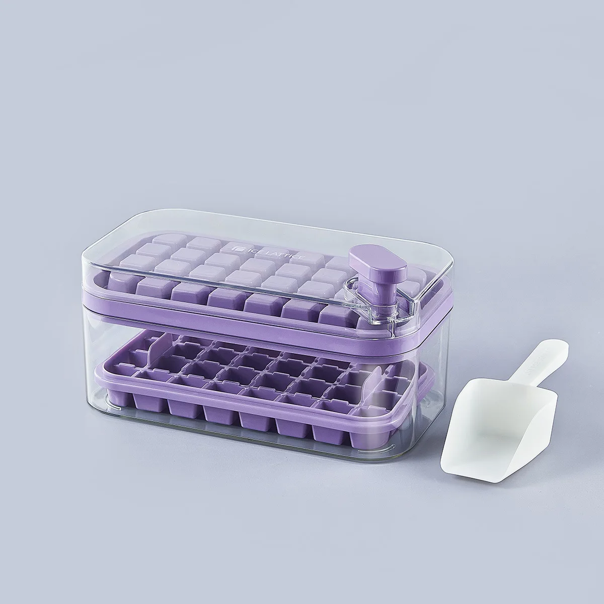 Ice Box with Lid, One-Click Ice Removal, Easily Removable Mold Ice Tray,  Complementary Food Ice Cube, DIY Ice Tray with Lid - AliExpress