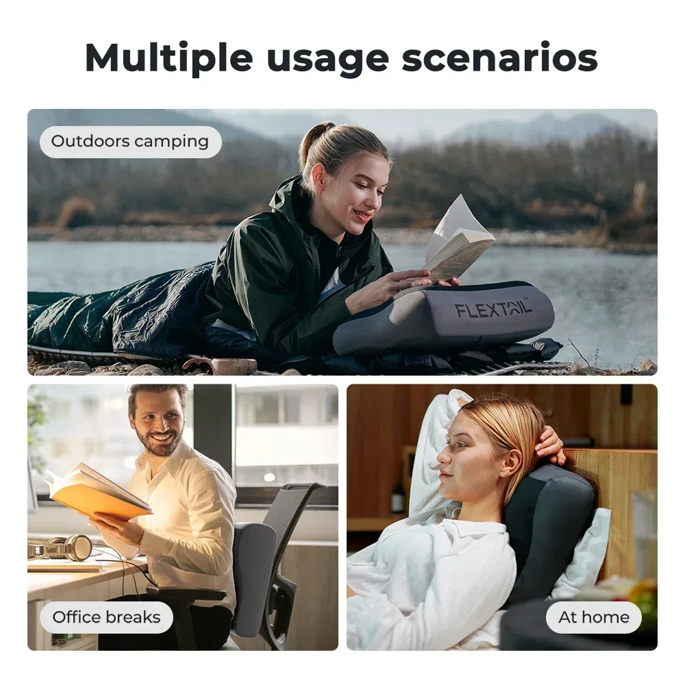 FLEXTAIL ZERO PILLOW SE Outdoor Portable Inflatable Pillow Neck Contour Inflatable Pillow Lightweight 150g for Travel Camping portable inflatable pillow