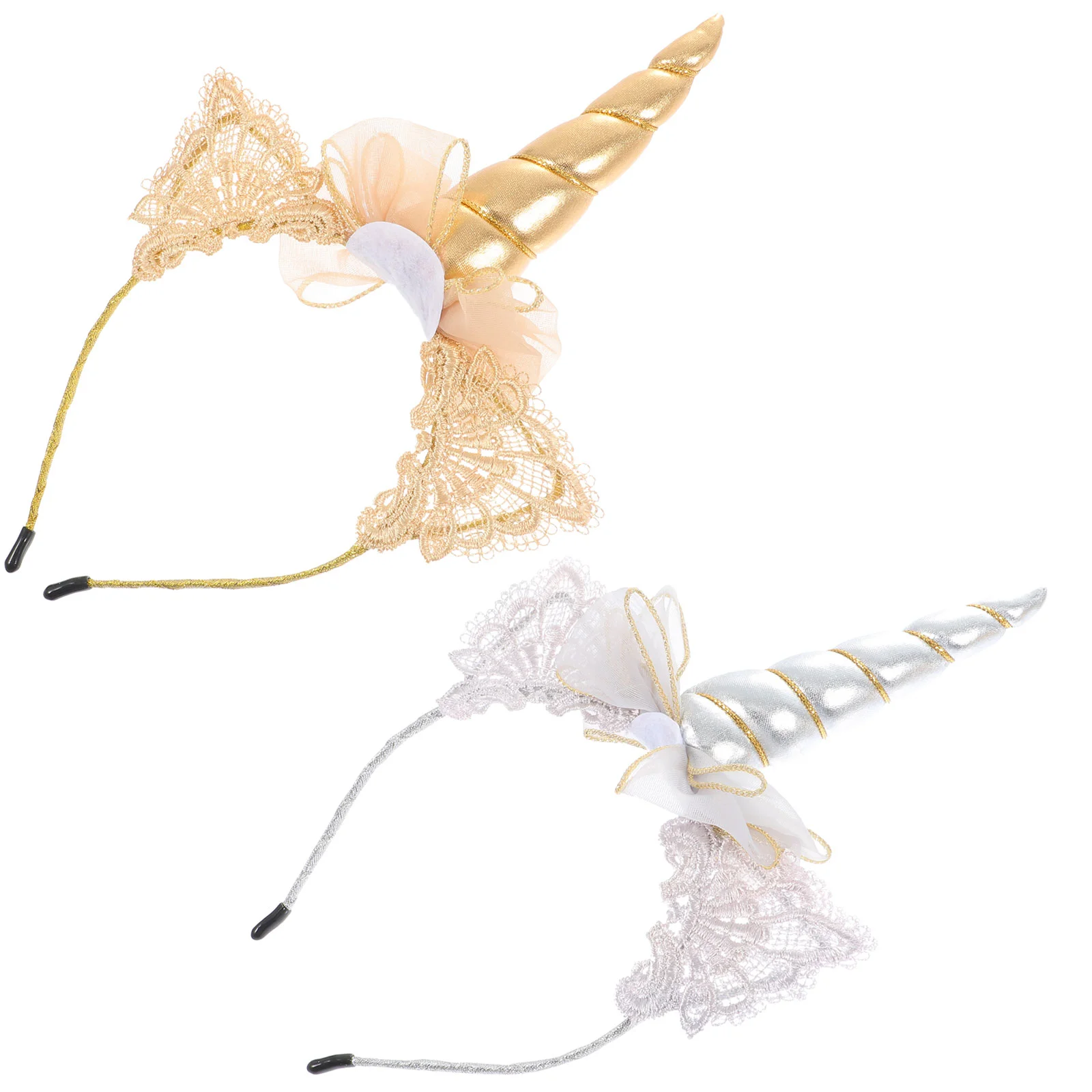

2 Pcs Unicorn Headband Design Headbands Hair Wear Festival Accessory Stage Performance Decor Kids Party Supplies