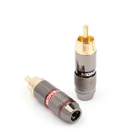 4/8/12PCS 24K Gold Plated Pure Copper Zinc Alloy Monster RCA Plug Connector Audio Connector Power Speaker Plugs Connector - Image 2