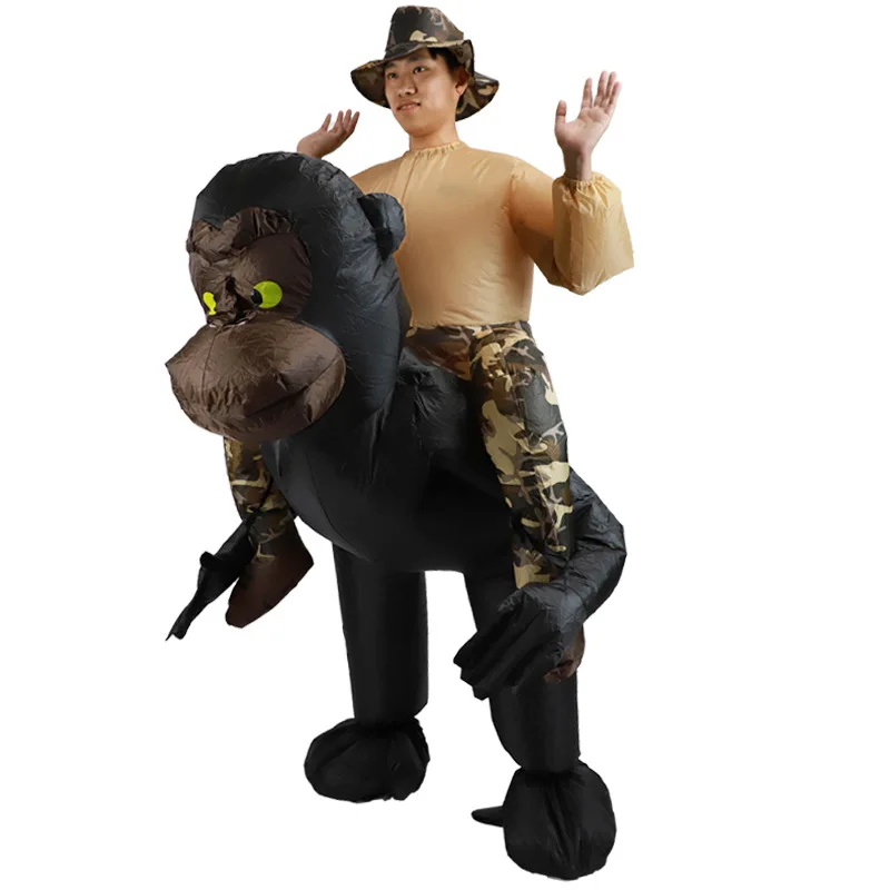 Cartoon character funny walking ride prop gorilla inflatable suit