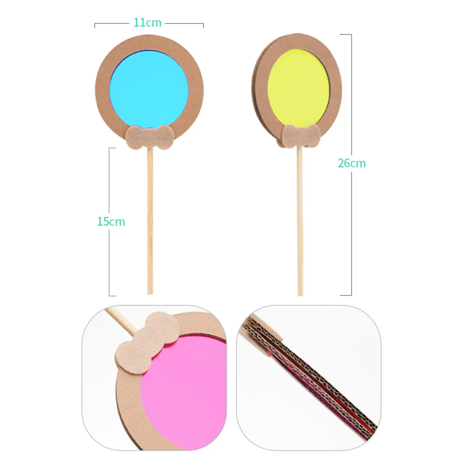 5Pcs Kids Science Color Paddles Montessori Toys for Holiday Gift Boys Girls