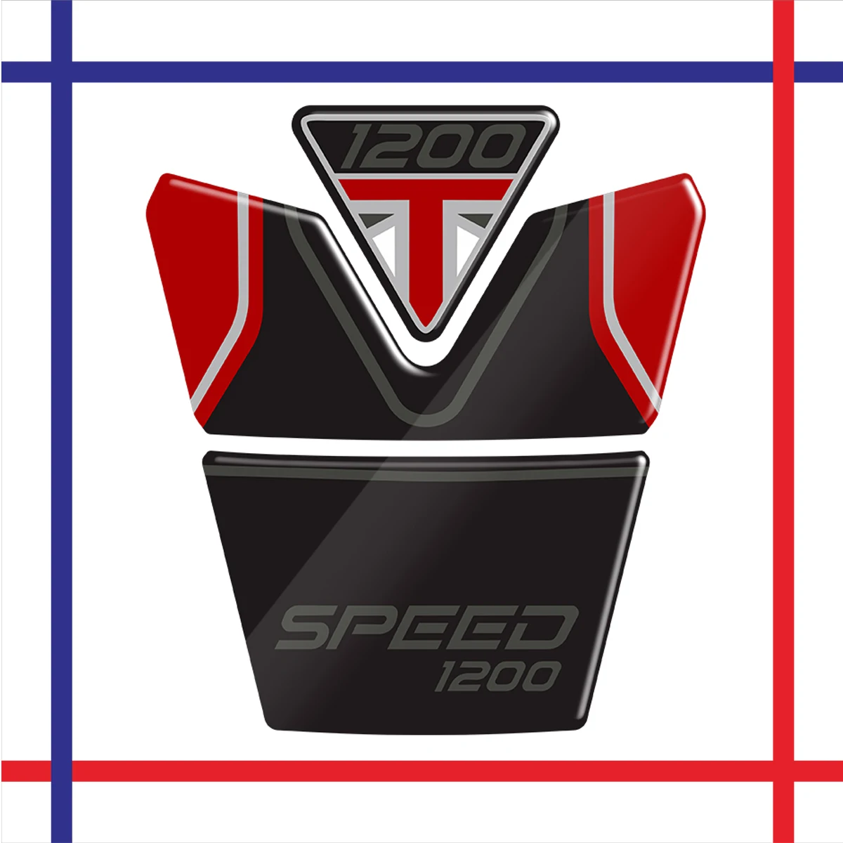 Per Triumph Speed Triple 1200 Rr 2022 2023 3D Moto Tank Pad Protector Gel Decalcomania